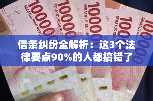 北京借条纠纷全解析：这3个法律要点90%的人都搞错了