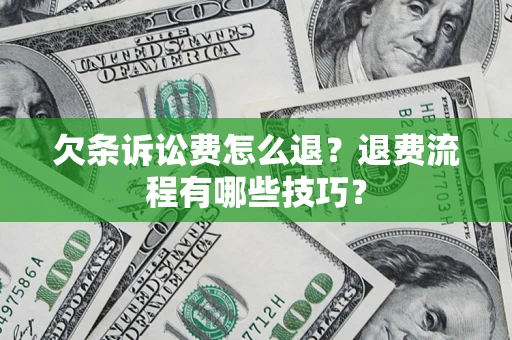 北京欠条诉讼费怎么退？退费流程有哪些技巧？