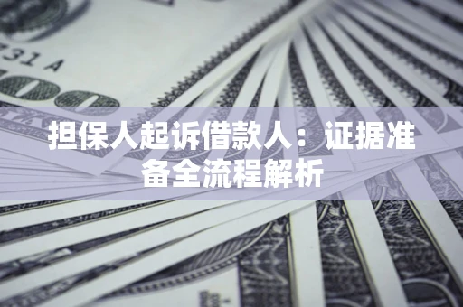 北京担保人起诉借款人：证据准备全流程解析