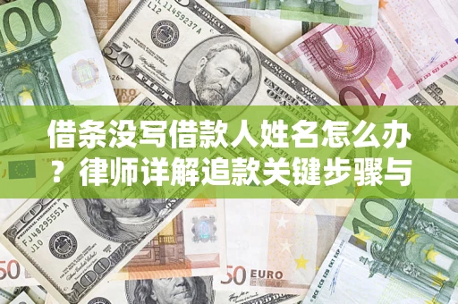 北京借条没写借款人姓名怎么办？律师详解追款关键步骤与证据链构建