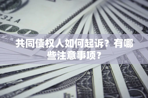 北京共同债权人如何起诉？有哪些注意事项？